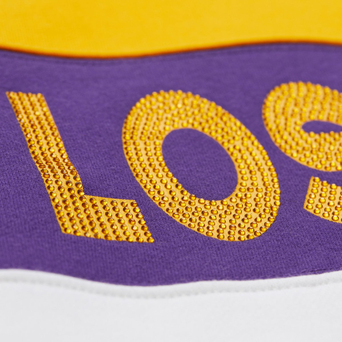 Gold/Purple Los Angeles Lakers x DANNIJO Women's Blocked Pullover Sweatshirt | NBA