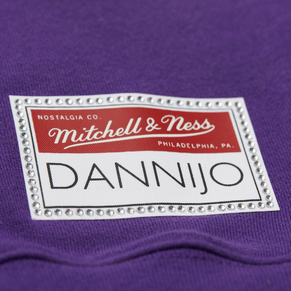 Gold/Purple Los Angeles Lakers x DANNIJO Women's Blocked Pullover Sweatshirt | NBA