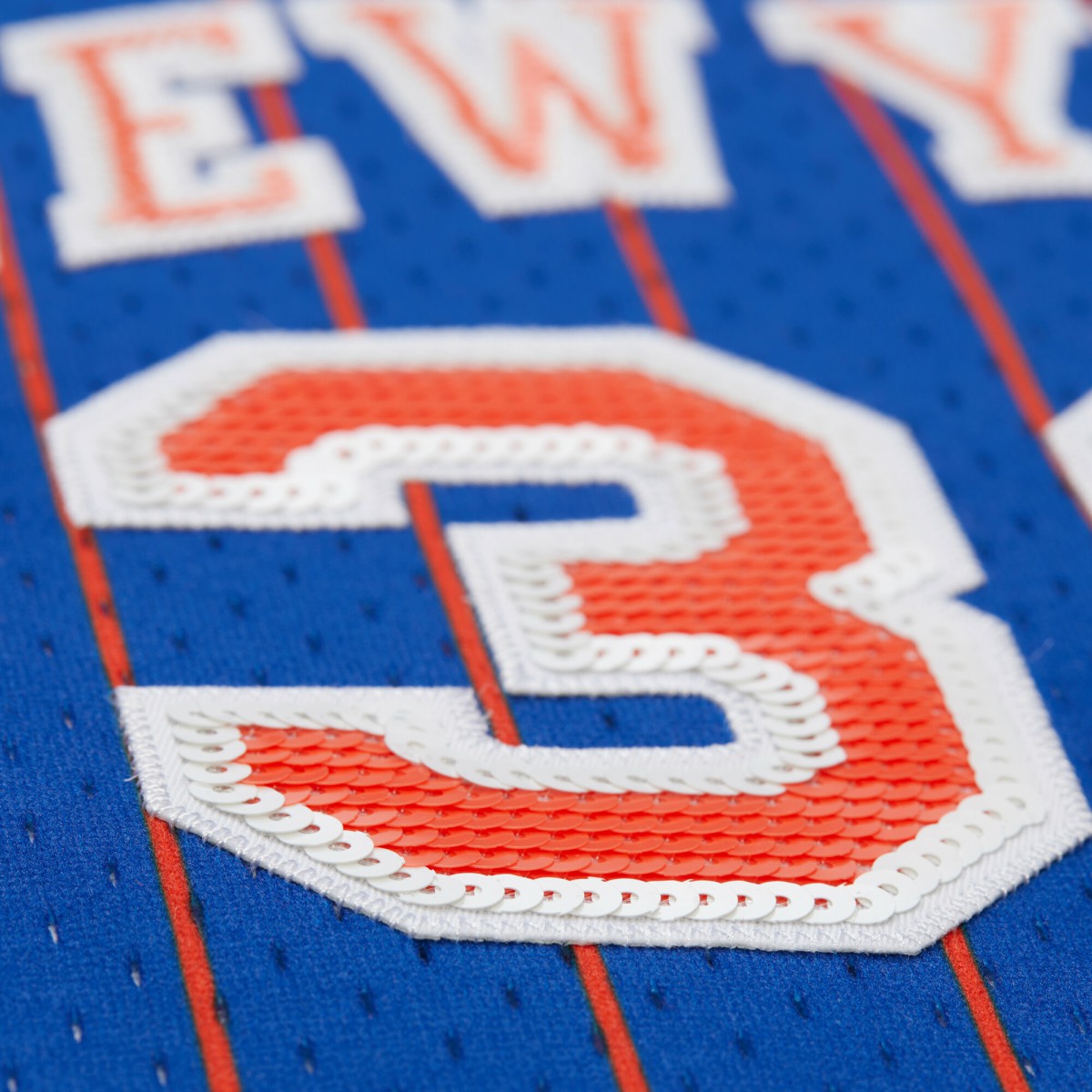Royal Patrick Ewing New York Knicks x DANNIJO Women's Fashion Cropped Basketball Jersey | NBA