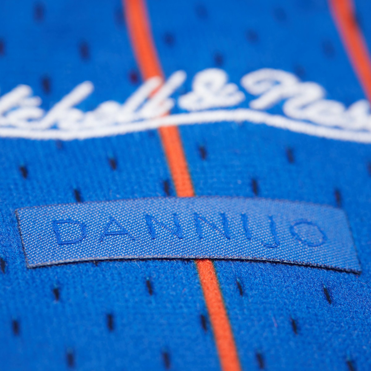 Royal Patrick Ewing New York Knicks x DANNIJO Women's Fashion Cropped Basketball Jersey | NBA