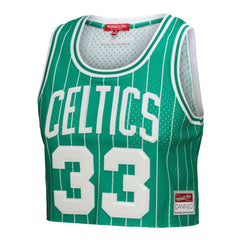 Kelly Green Larry Bird Boston Celtics x DANNIJO Women's Fashion Cropped Basketball Jersey | NBA