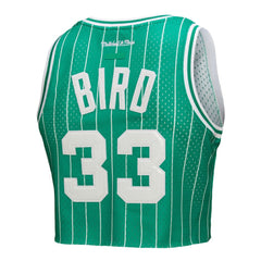 Kelly Green Larry Bird Boston Celtics x DANNIJO Women's Fashion Cropped Basketball Jersey | NBA
