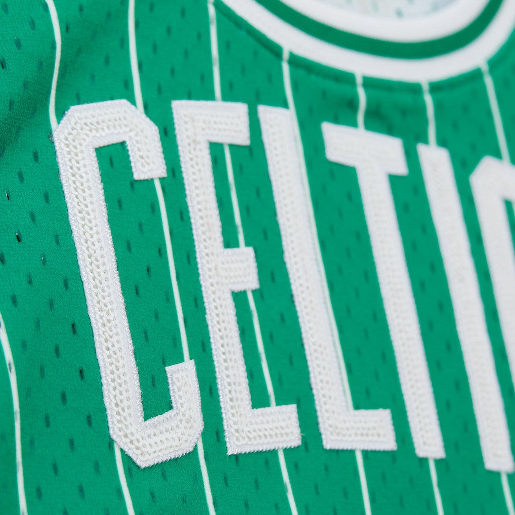 Kelly Green Larry Bird Boston Celtics x DANNIJO Women's Fashion Cropped Basketball Jersey | NBA