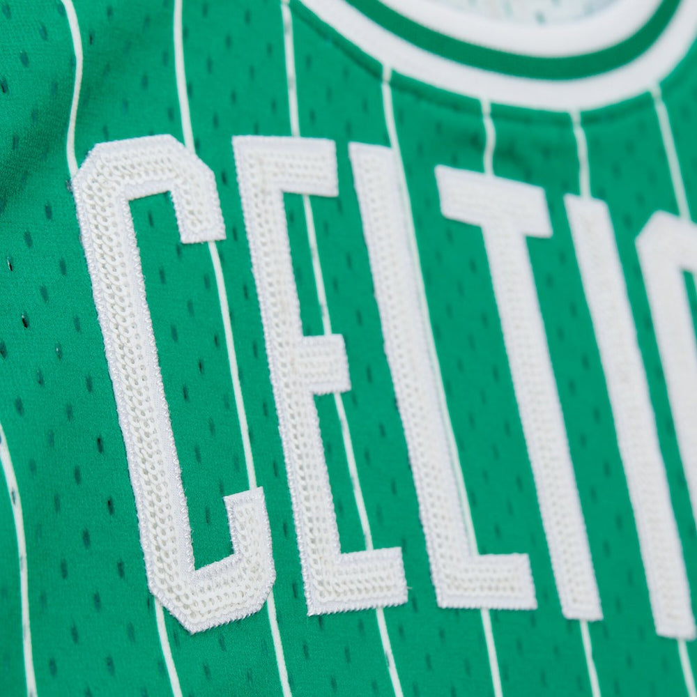 Kelly Green Larry Bird Boston Celtics x DANNIJO Women's Fashion Cropped Basketball Jersey | NBA