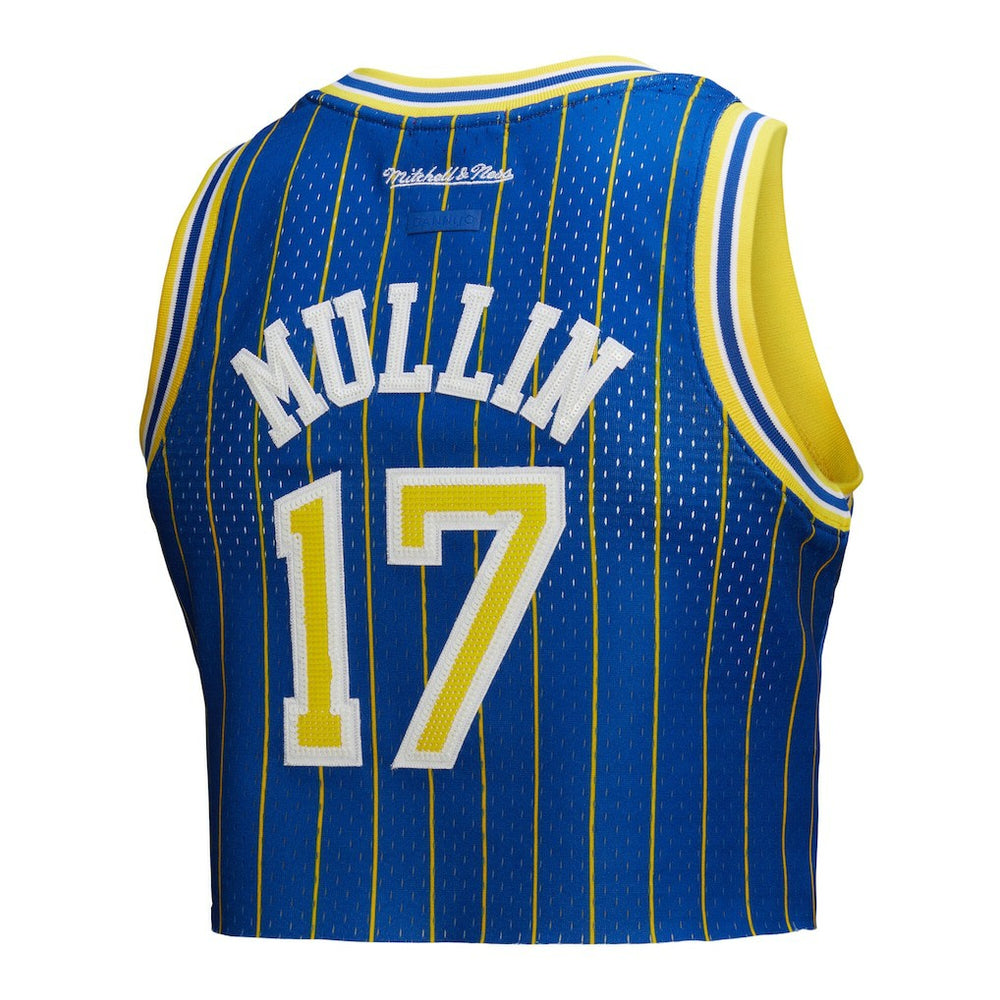 Royal Chris Mullin Golden State Warriors x DANNIJO Women's Fashion Cropped Basketball Jersey sale | NBA