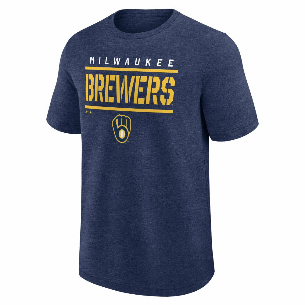 Milwaukee Brewers Logo Athletic Top Notch T-Shirt - MLB T-shirts
