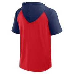 St. Louis Cardinals Logo Athletic Prime Raglan Short Sleeve Hoodie T-Shirt - MLB Hoodies