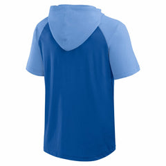 Kansas City Royals Logo Athletic Prime Raglan Short Sleeve Hoodie T-Shirt - MLB Hoodies
