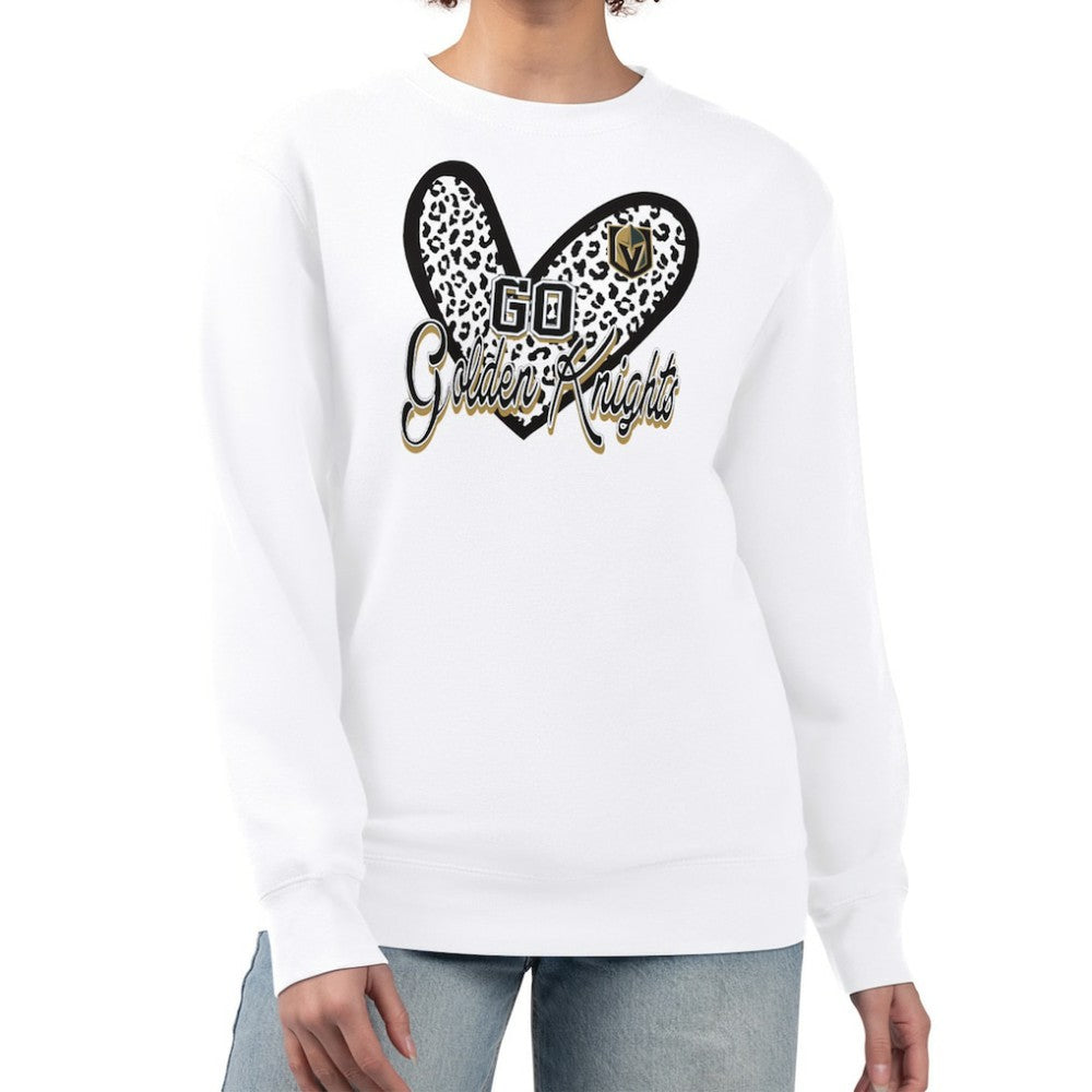 Vegas Golden Knights G-III 4Her by Carl Banks Women's Animal Print Heart Fleece Pullover Sweatshirt -  NHL Sweatshirts