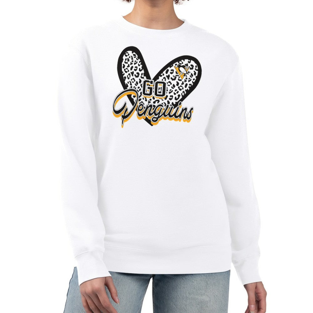 Pittsburgh Penguins G-III 4Her by Carl Banks Women's Animal Print Heart Fleece Pullover Sweatshirt -  NHL Sweatshirts
