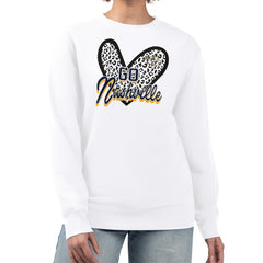 Nashville Predators G-III 4Her by Carl Banks Women's Animal Print Heart Fleece Pullover Sweatshirt -  NHL Sweatshirts