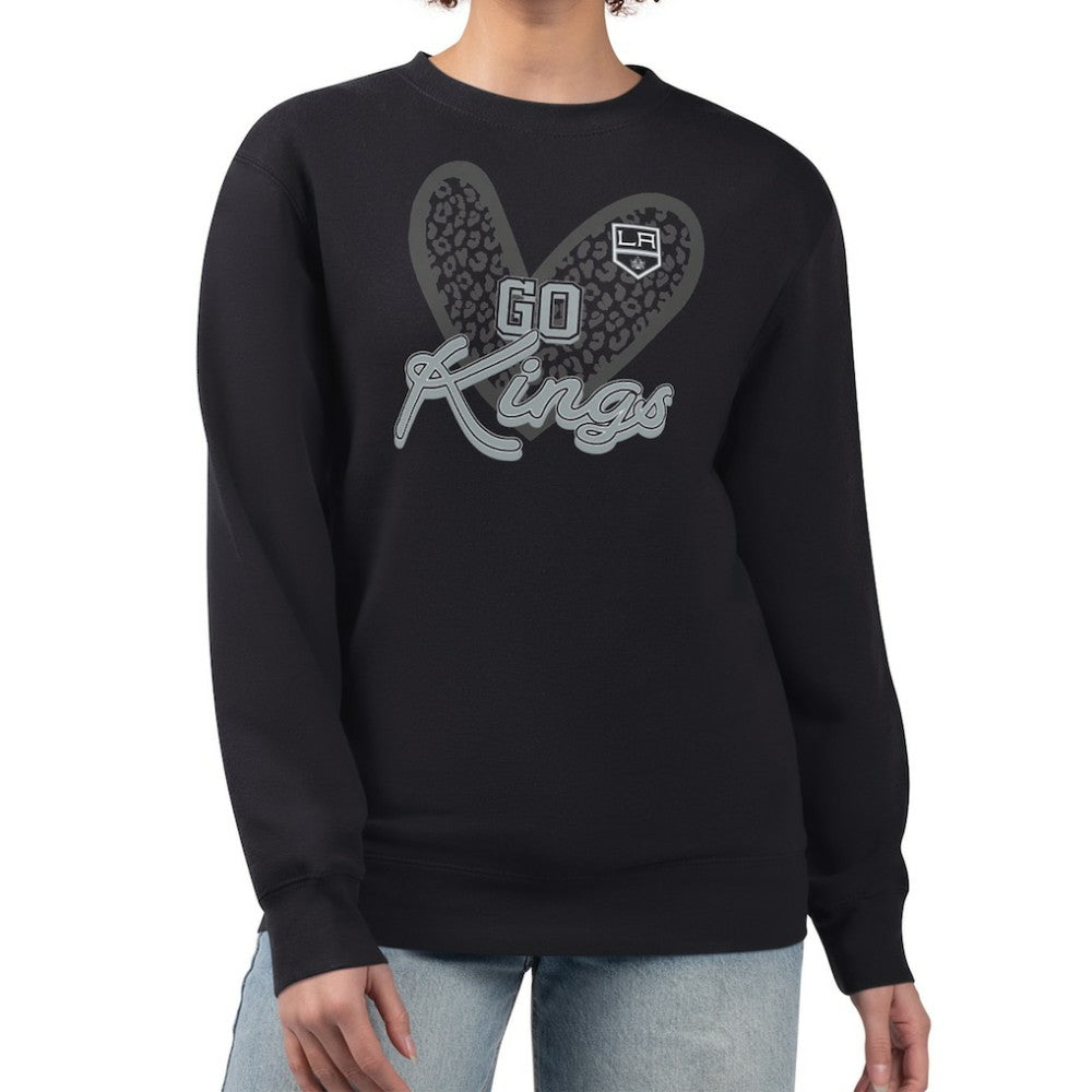 Los Angeles Kings G-III 4Her by Carl Banks Women's Animal Print Heart Fleece Pullover Sweatshirt -  NHL Sweatshirts