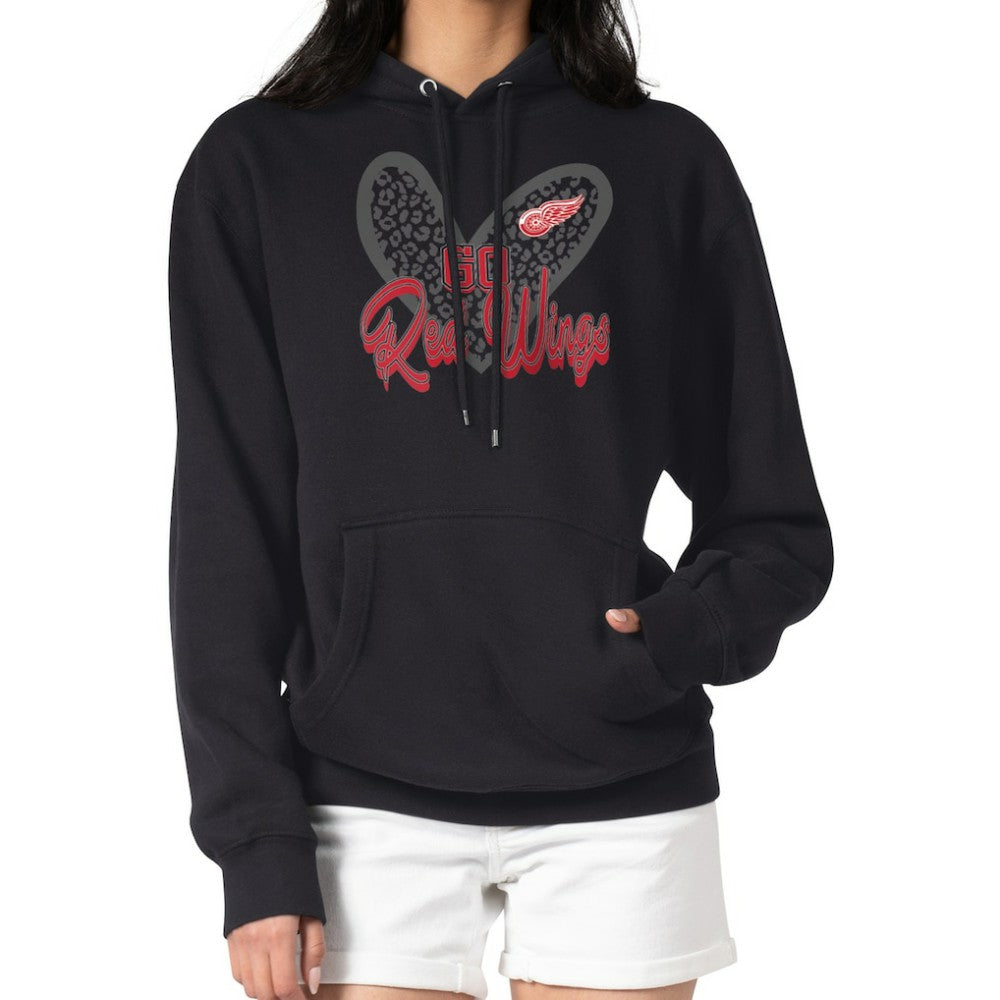 Detroit Red Wings G-III 4Her by Carl Banks Women's Animal Print Heart Fleece Pullover Hoodie -  NHL Hoodies