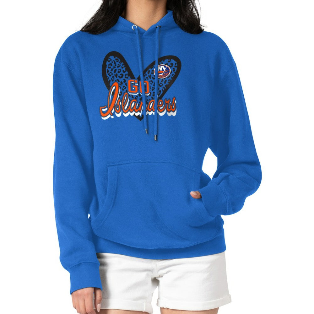New York Islanders G-III 4Her by Carl Banks Women's Animal Print Heart Fleece Pullover Hoodie -  NHL Hoodies
