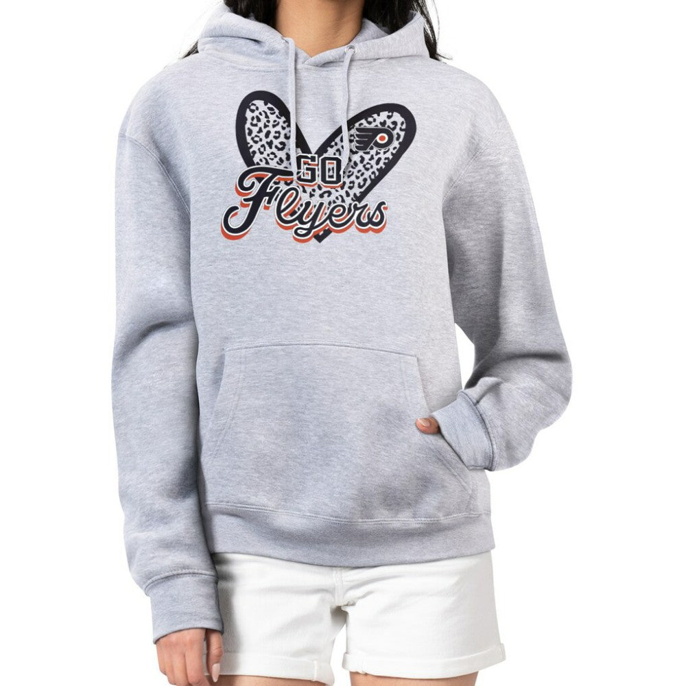 Philadelphia Flyers G-III 4Her by Carl Banks Women's Animal Print Heart Fleece Pullover Hoodie -  NHL Hoodies