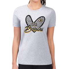 Boston Bruins G-III 4Her by Carl Banks Women's Super-Slim Fit Lightweight Animal Print Heart T-Shirt -  NHL T-shirts