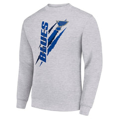 St. Louis Blues Starter Color Scratch Pullover Sweatshirt -  NHL Sweatshirts