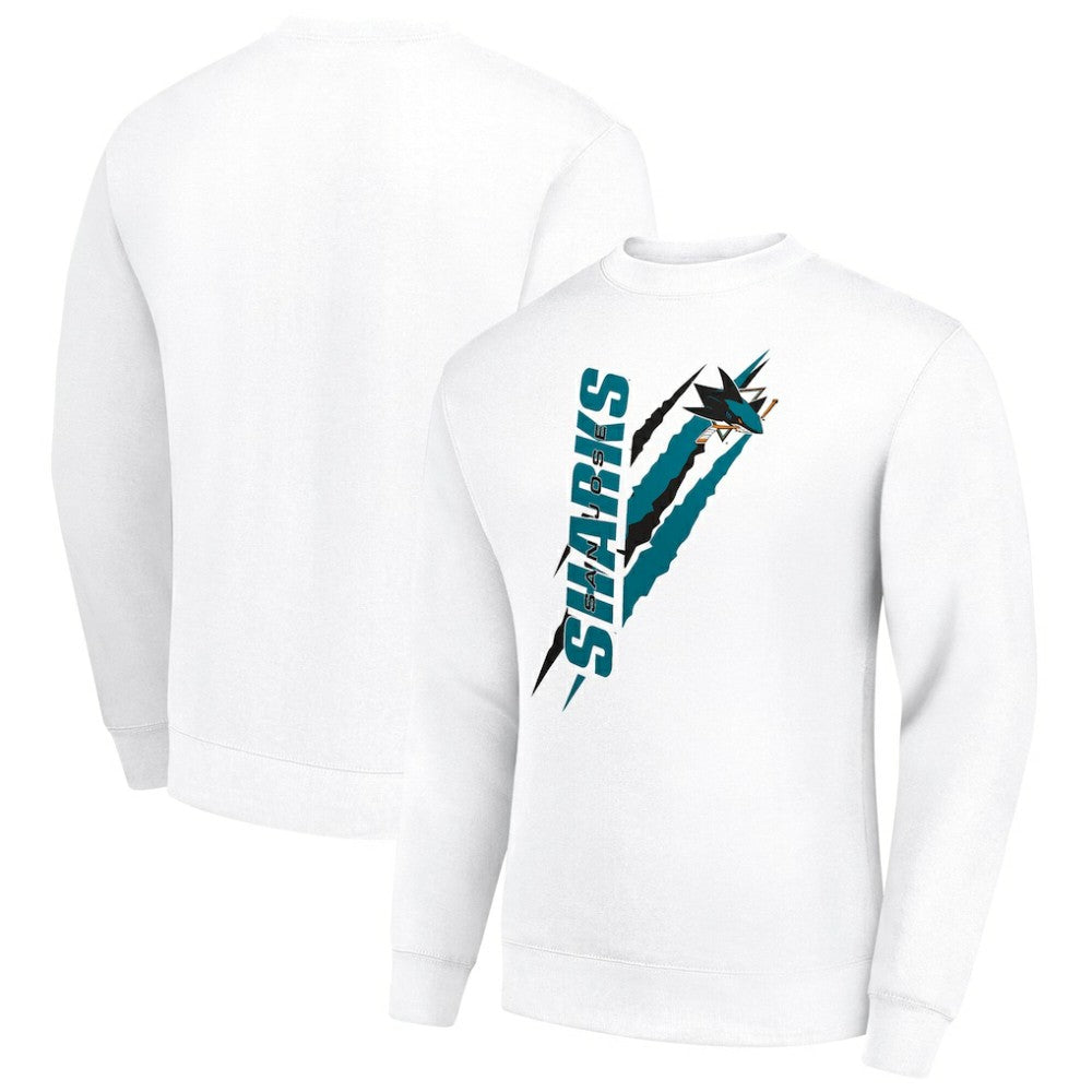 San Jose Sharks Starter Color Scratch Pullover Sweatshirt -  NHL Sweatshirts