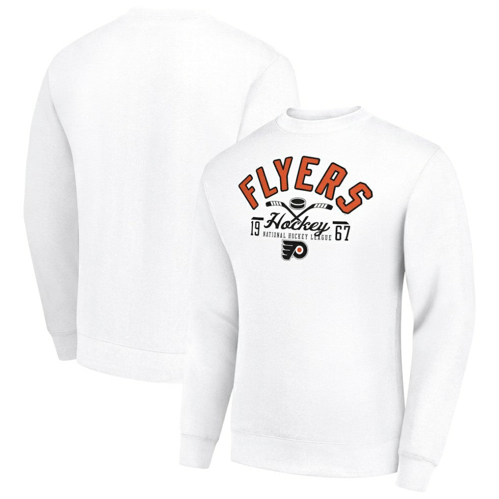 Philadelphia Flyers Starter Stick And Puck Logo Fleece Pullover Sweatshirt -  NHL Sweatshirts
