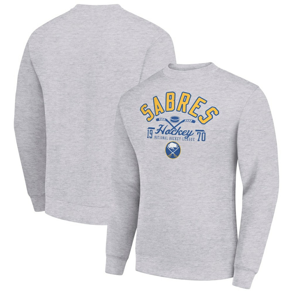 Buffalo Sabres Starter Stick And Puck Logo Fleece Pullover Sweatshirt -  NHL Sweatshirts