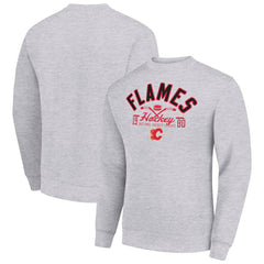 Calgary Flames Starter Stick And Puck Logo Fleece Pullover Sweatshirt -  NHL Sweatshirts