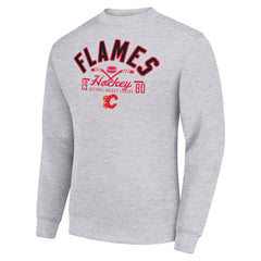 Calgary Flames Starter Stick And Puck Logo Fleece Pullover Sweatshirt -  NHL Sweatshirts