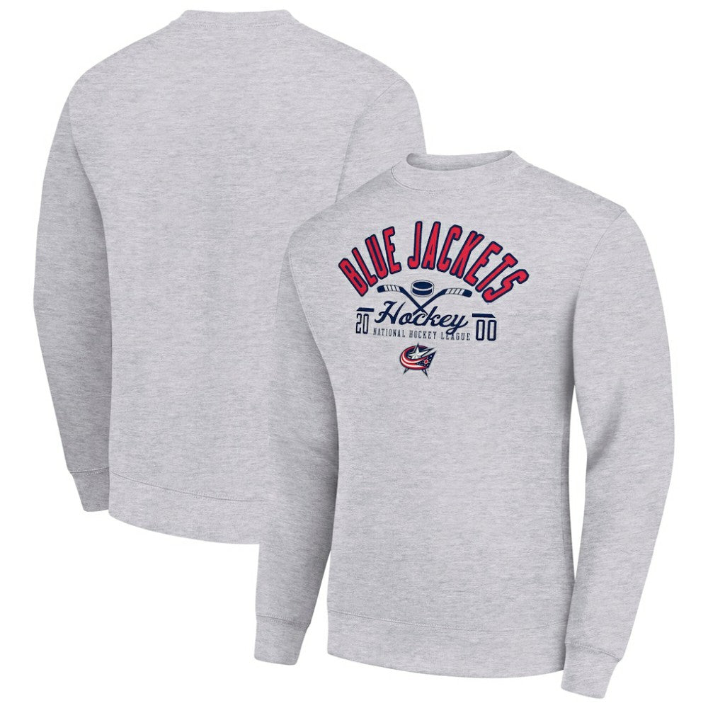 Columbus Blue Jackets Starter Stick And Puck Logo Fleece Pullover Sweatshirt -  NHL Sweatshirts