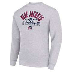 Columbus Blue Jackets Starter Stick And Puck Logo Fleece Pullover Sweatshirt -  NHL Sweatshirts