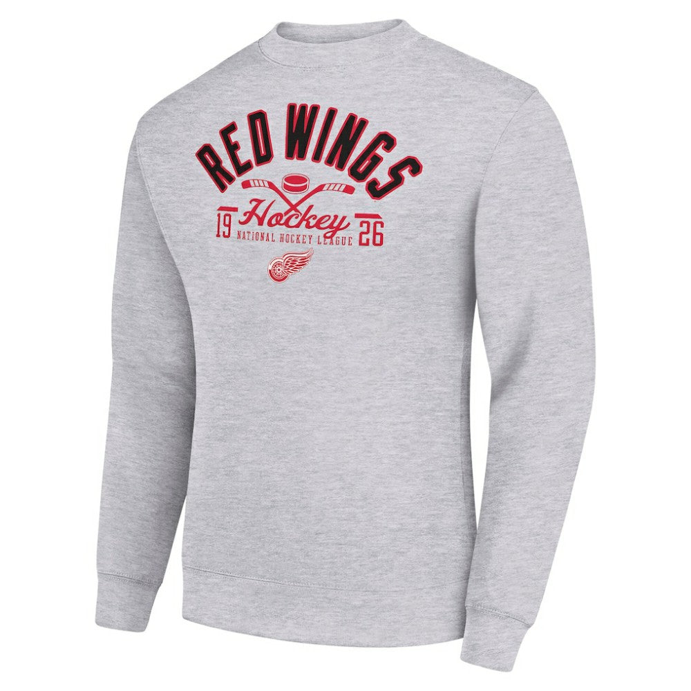 Detroit Red Wings Starter Stick And Puck Logo Fleece Pullover Sweatshirt -  NHL Sweatshirts