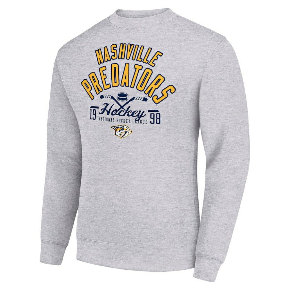 Nashville Predators Starter Stick And Puck Logo Fleece Pullover Sweatshirt -  NHL Sweatshirts