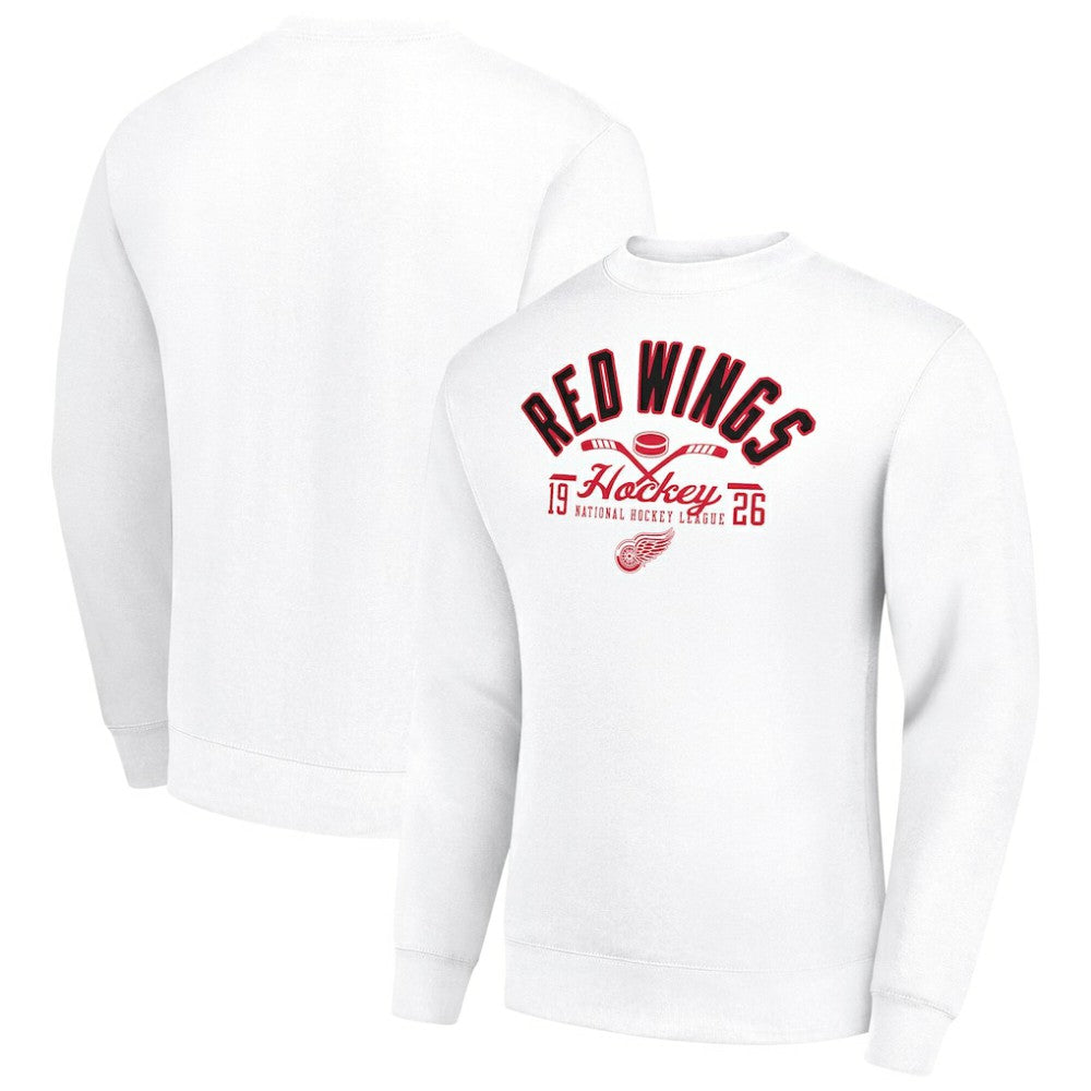 Detroit Red Wings Starter Stick And Puck Logo Fleece Pullover Sweatshirt -  NHL Sweatshirts