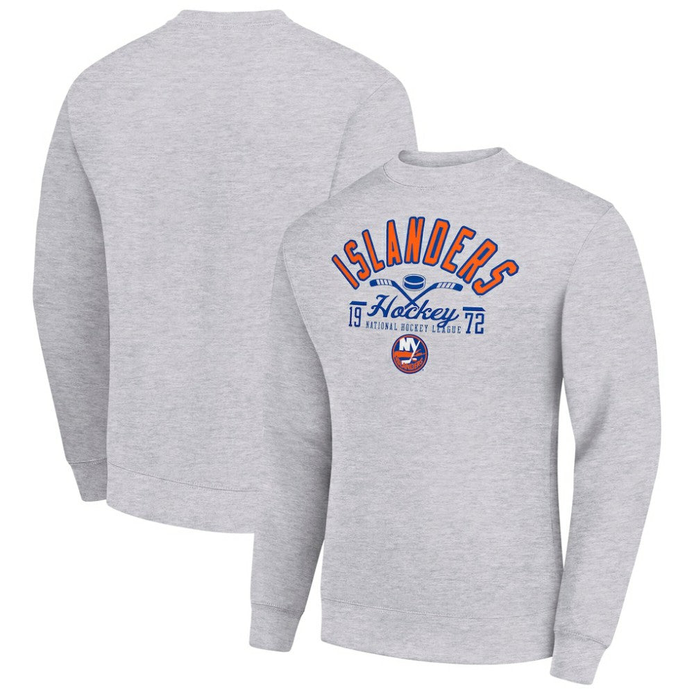 New York Islanders Starter Stick And Puck Logo Fleece Pullover Sweatshirt -  NHL Sweatshirts