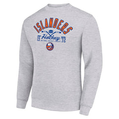 New York Islanders Starter Stick And Puck Logo Fleece Pullover Sweatshirt -  NHL Sweatshirts