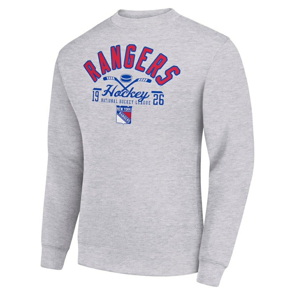 New York Rangers Starter Stick And Puck Logo Fleece Pullover Sweatshirt -  NHL Sweatshirts