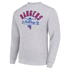 New York Rangers Starter Stick And Puck Logo Fleece Pullover Sweatshirt -  NHL Sweatshirts
