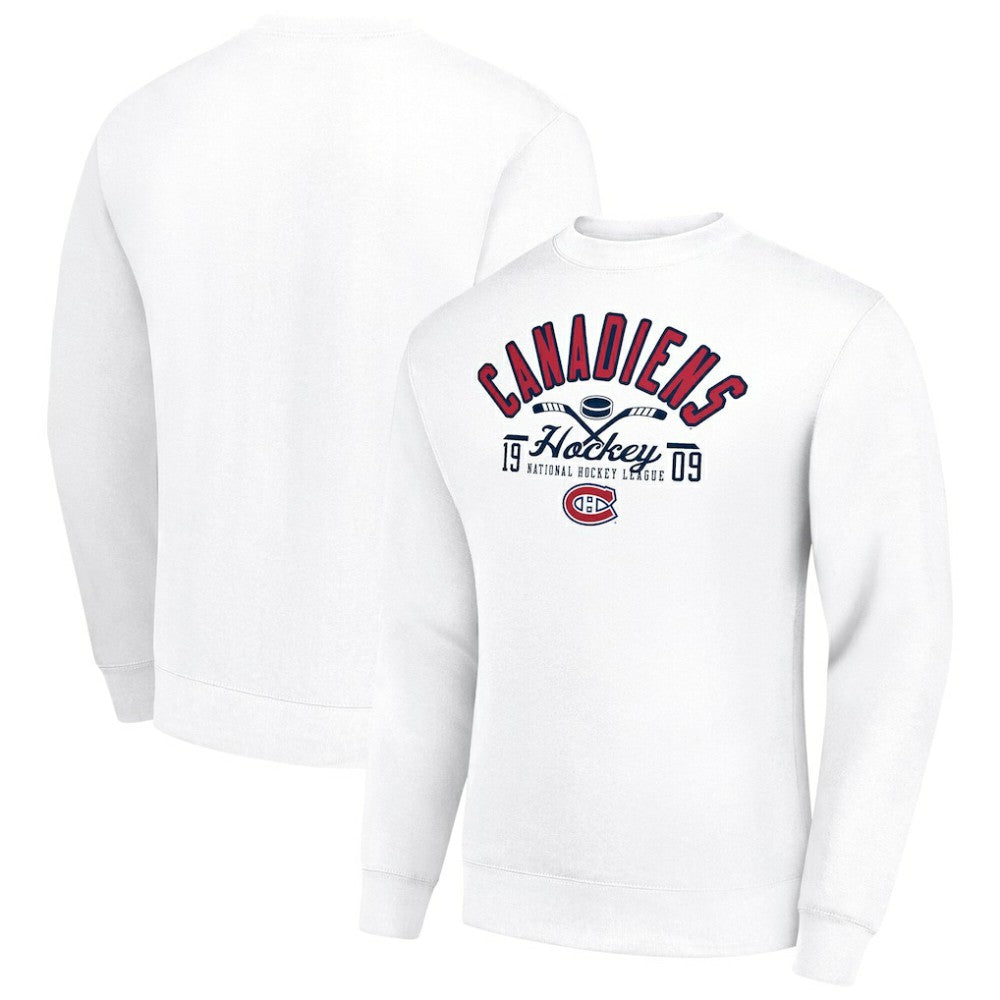 Montreal Canadiens Starter Stick And Puck Logo Fleece Pullover Sweatshirt -  NHL Sweatshirts