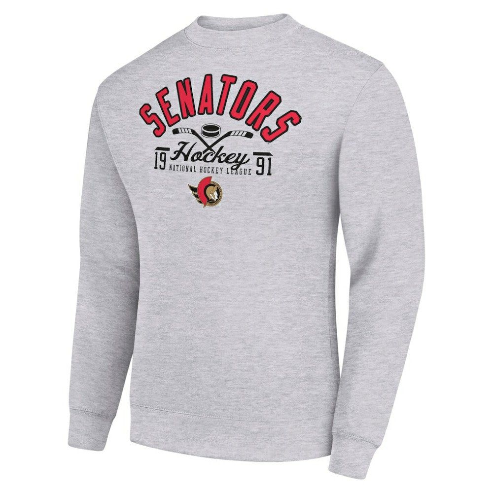 Ottawa Senators Starter Stick And Puck Logo Fleece Pullover Sweatshirt -  NHL Sweatshirts
