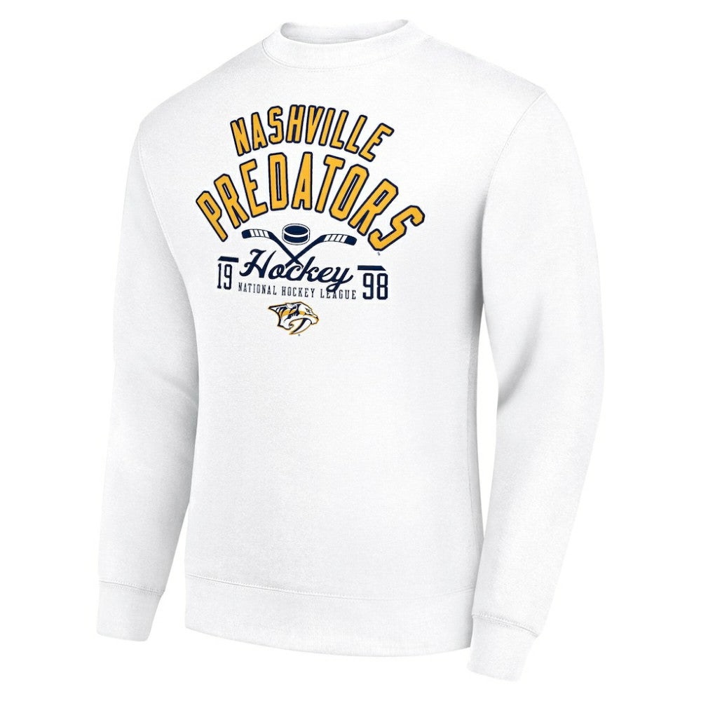 Nashville Predators Starter Stick And Puck Logo Fleece Pullover Sweatshirt -  NHL Sweatshirts