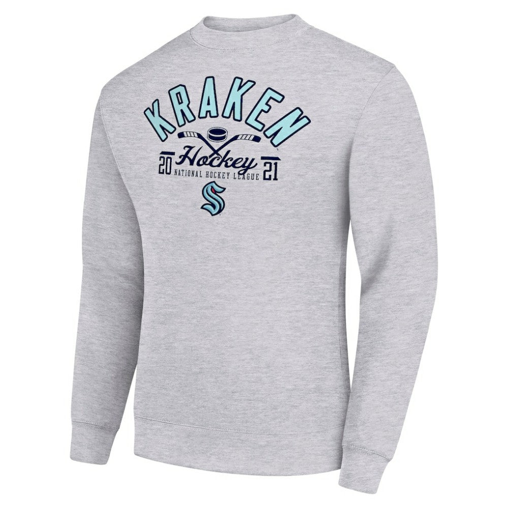 Seattle Kraken Starter Stick And Puck Logo Fleece Pullover Sweatshirt -  NHL Sweatshirts