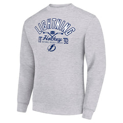 Tampa Bay Lightning Starter Stick And Puck Logo Fleece Pullover Sweatshirt -  NHL Sweatshirts
