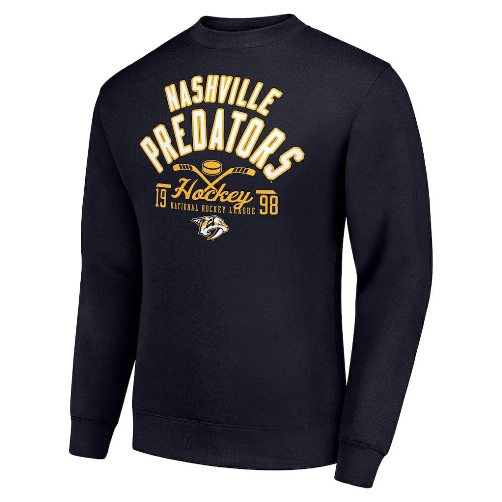 Nashville Predators Starter Stick And Puck Logo Fleece Pullover Sweatshirt -  NHL Sweatshirts