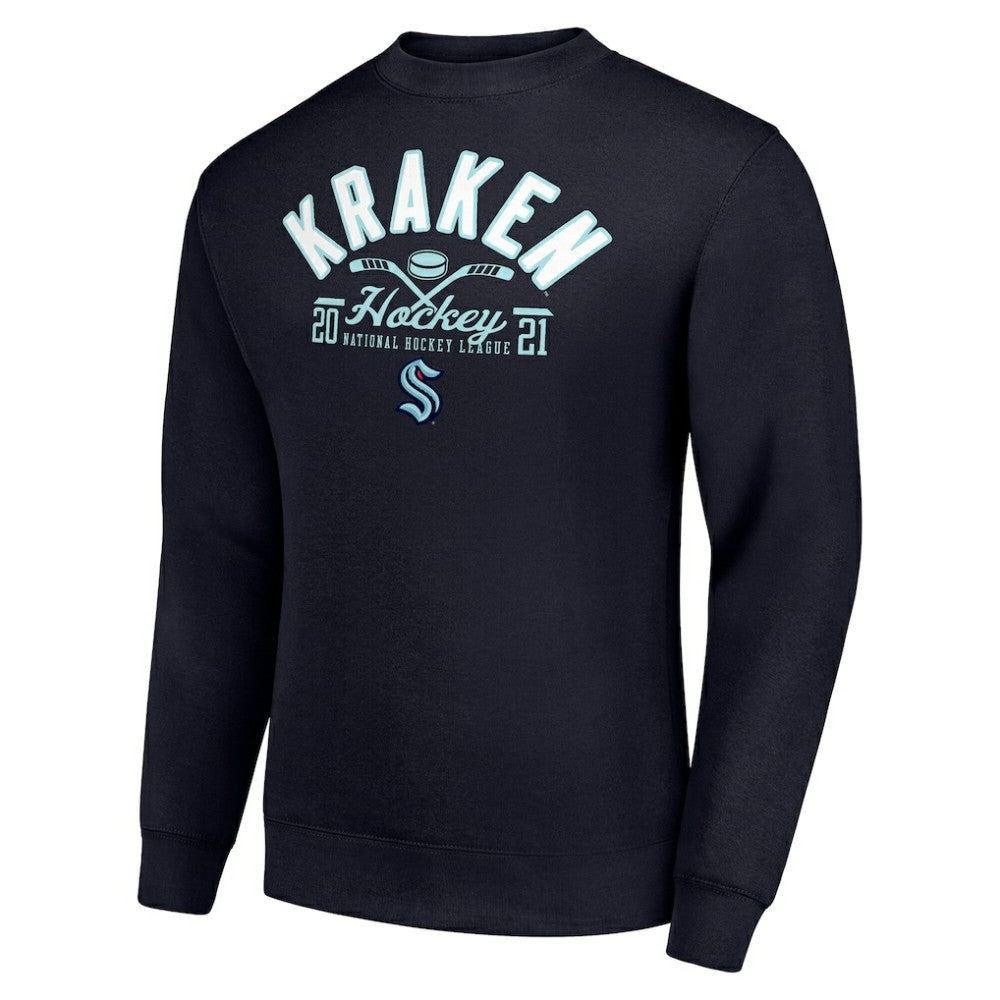Seattle Kraken Starter Stick And Puck Logo Fleece Pullover Sweatshirt -  NHL Sweatshirts