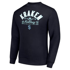 Seattle Kraken Starter Stick And Puck Logo Fleece Pullover Sweatshirt -  NHL Sweatshirts