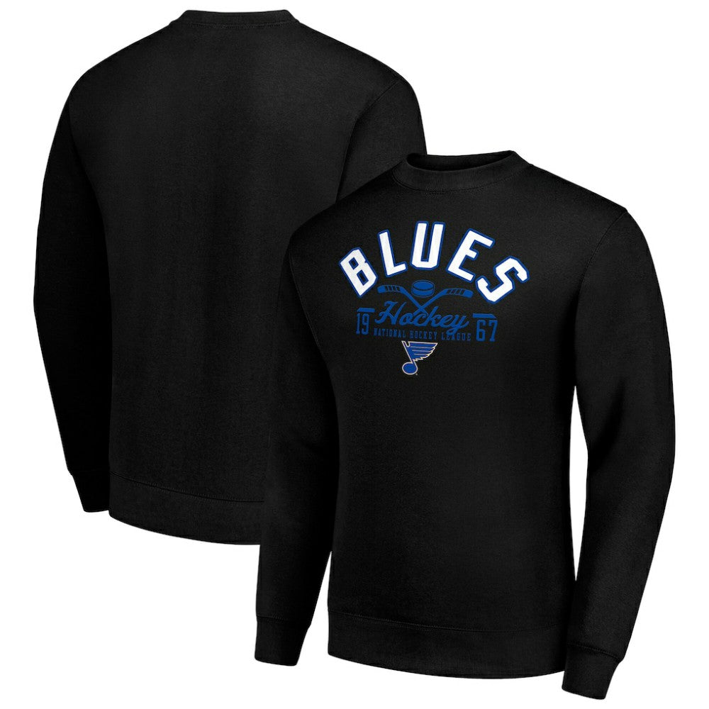 St. Louis Blues Starter Stick And Puck Logo Fleece Pullover Sweatshirt -  NHL Sweatshirts