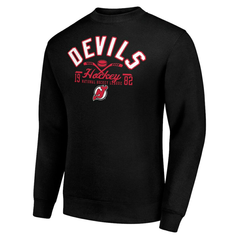 New Jersey Devils Starter Stick And Puck Logo Fleece Pullover Sweatshirt -  NHL Sweatshirts