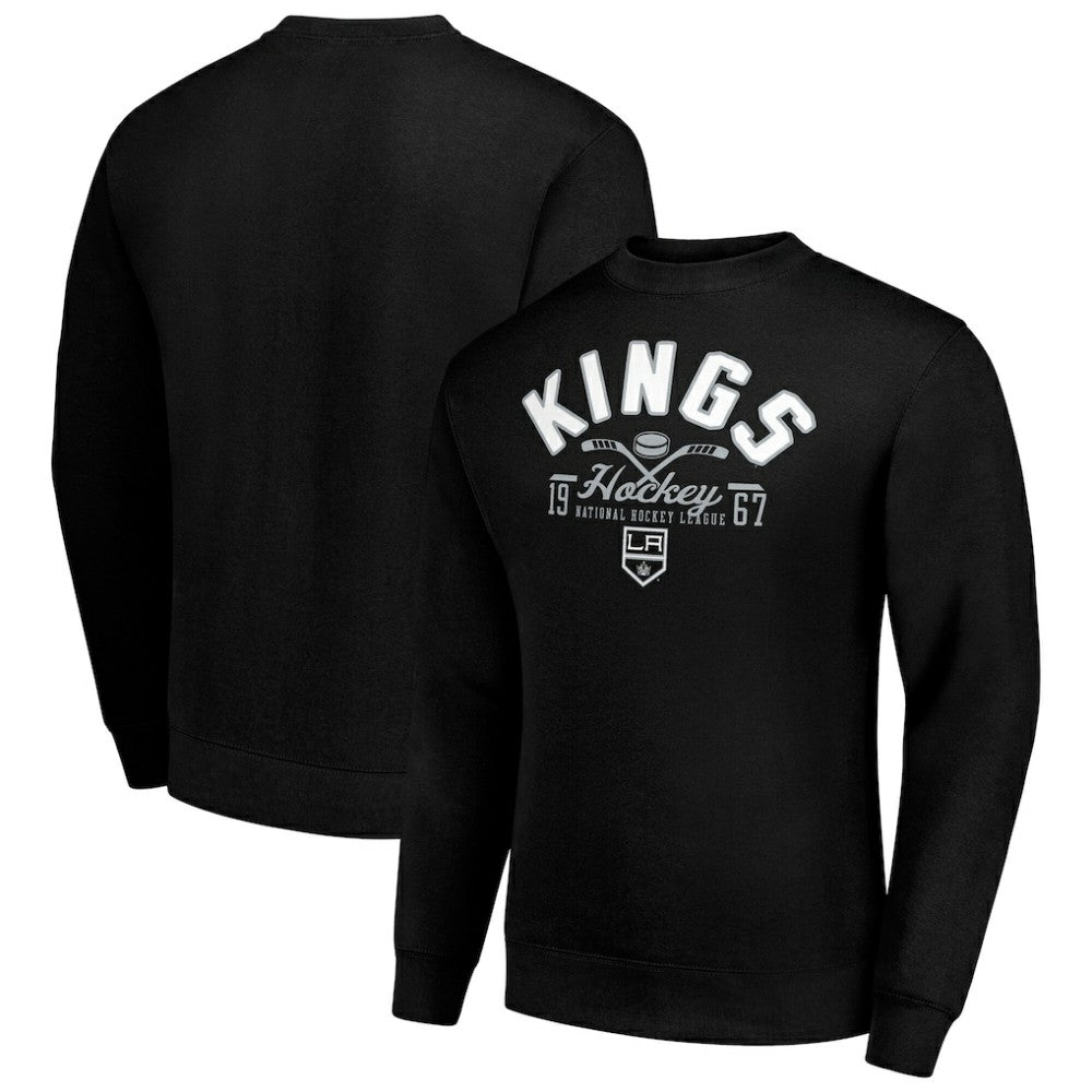 Los Angeles Kings Starter Stick And Puck Logo Fleece Pullover Sweatshirt -  NHL Sweatshirts