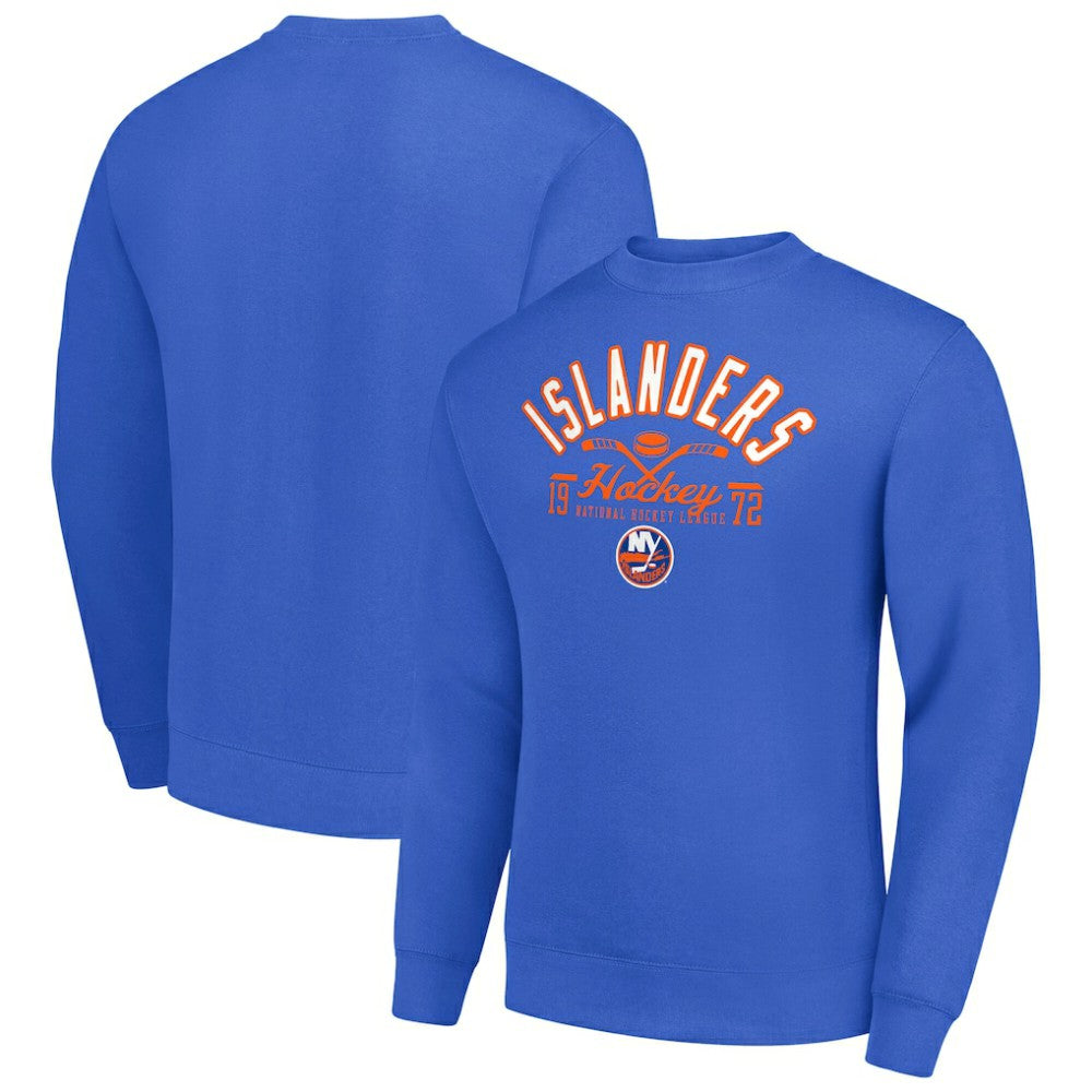 New York Islanders Starter Stick And Puck Logo Fleece Pullover Sweatshirt -  NHL Sweatshirts