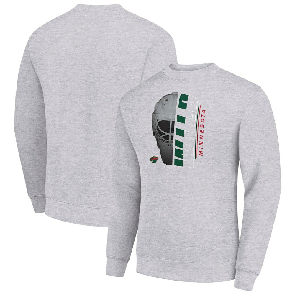 Minnesota Wild Starter  Half Helmet Team Logo Pullover Sweatshirt -  NHL Sweatshirts