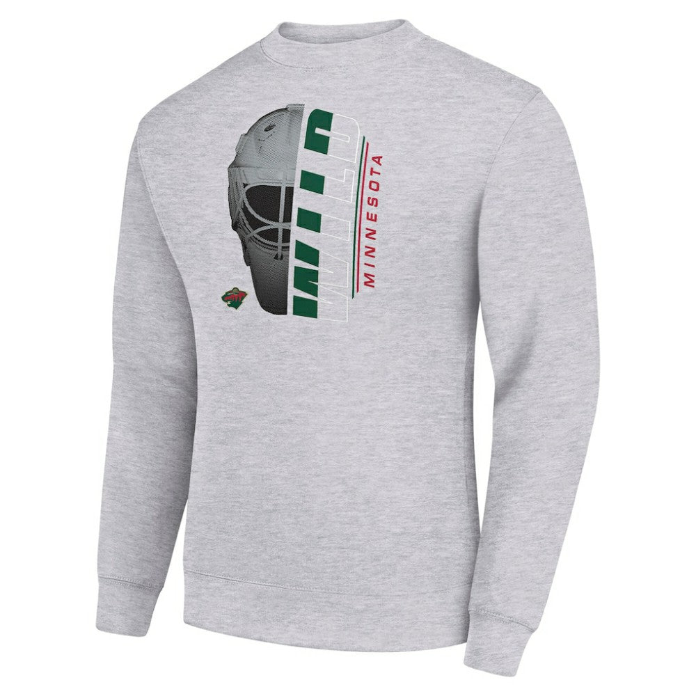 Minnesota Wild Starter  Half Helmet Team Logo Pullover Sweatshirt -  NHL Sweatshirts