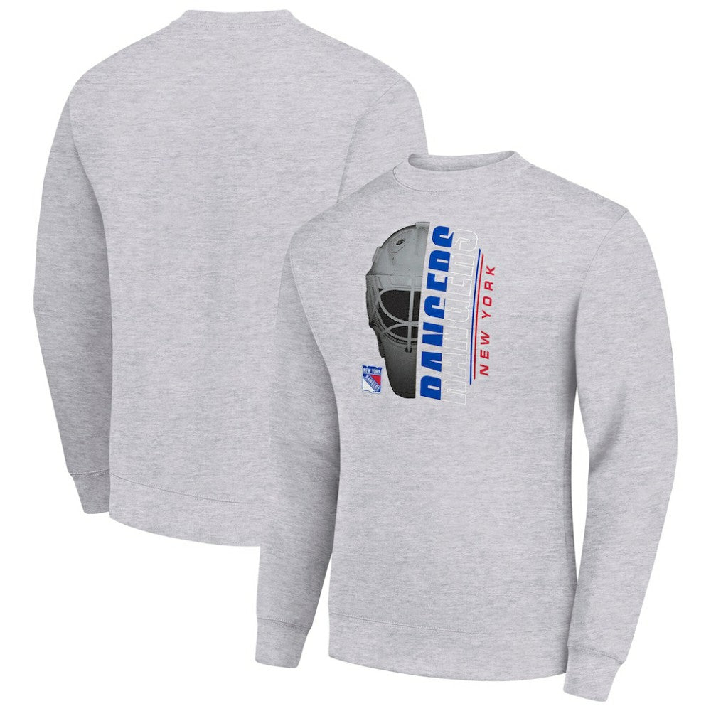 New York Rangers Starter  Half Helmet Team Logo Pullover Sweatshirt -  NHL Sweatshirts